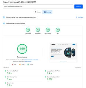 Desktop Performance after switching to Hostinger WordPress Hosting.